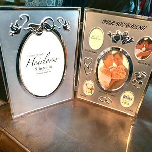 Silver Double Wedding Photo Frame